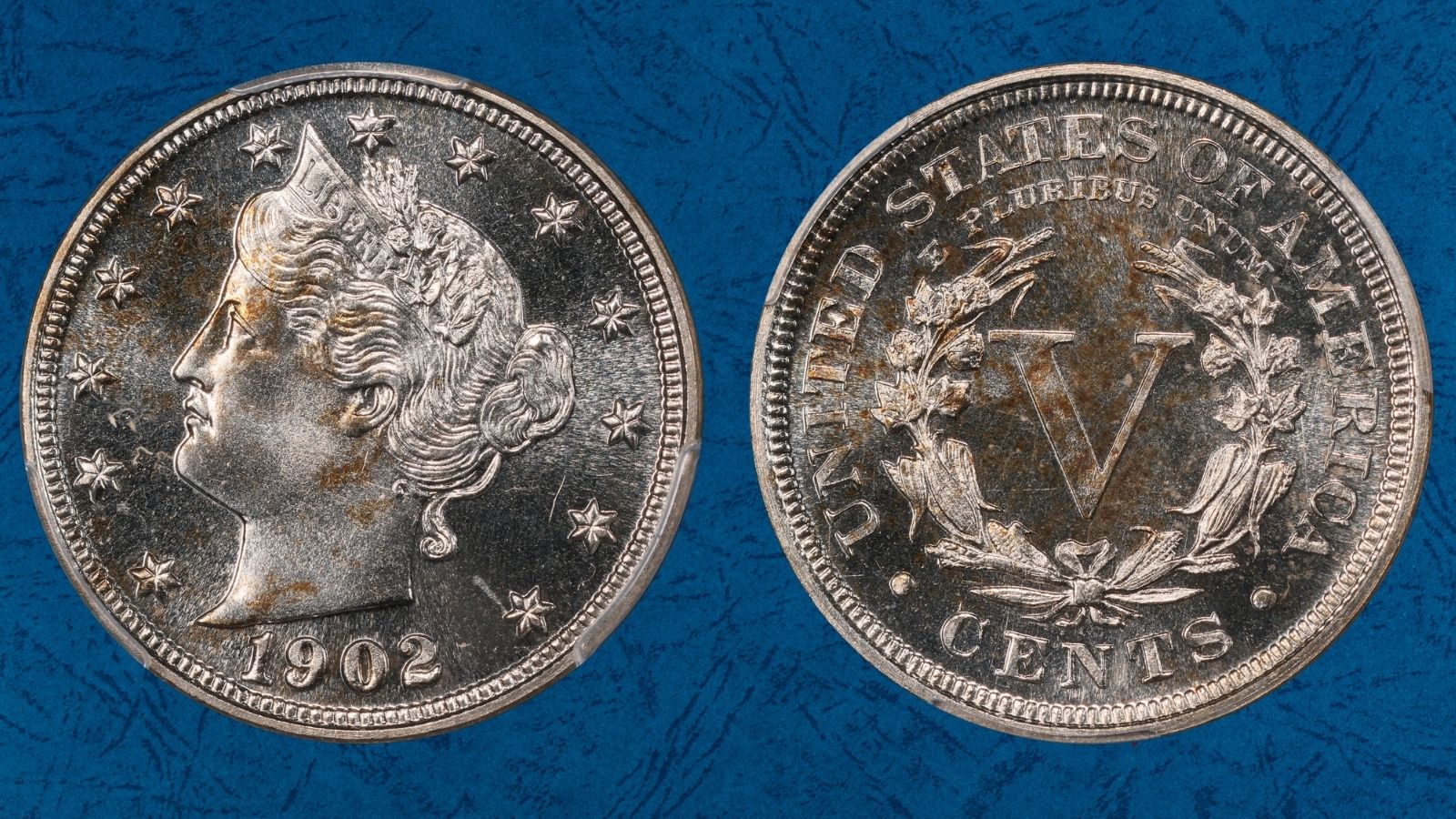 Philadelphia Mint circa 1902 or group of 1902 Liberty Head nickels showing various grades